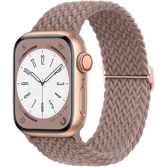 NEW Brown Adjustable Braided Solo Loop For Apple Watch - Picture 1 of 5